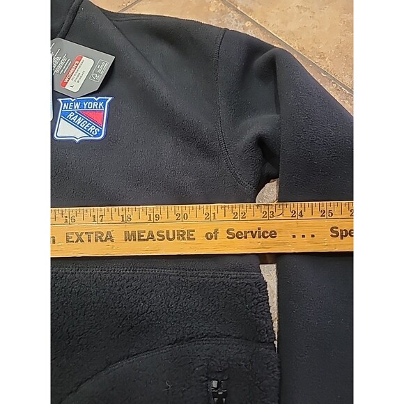 NWT Men's Medium Antigua NHL New York Rangers 1/4 Zip Long Sleeve Pullover Black - Picture 5 of 7